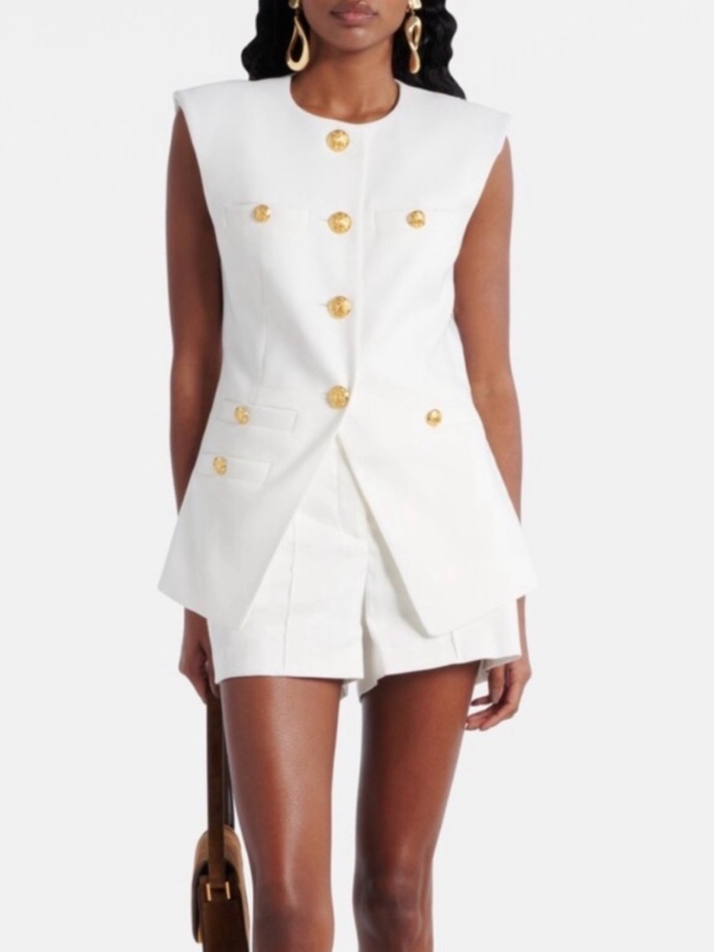 Veronica Beard Tamara Linen Vest - Picture 2 of 16